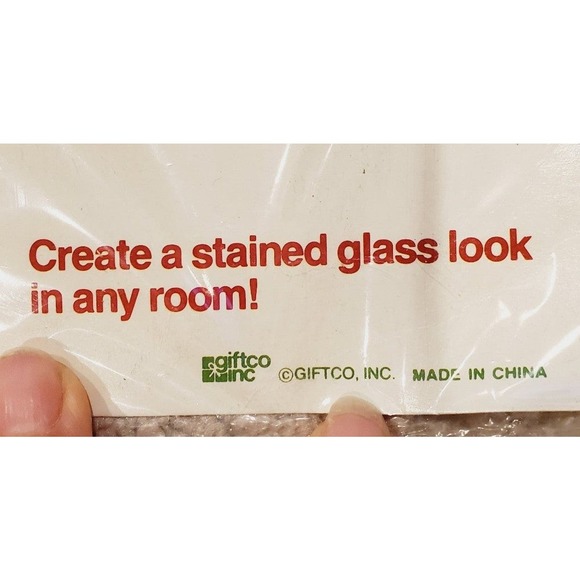 Vintage Crystalline Window Decor Stained Glass-look Plastic Christmas Ornament - Picture 5 of 6